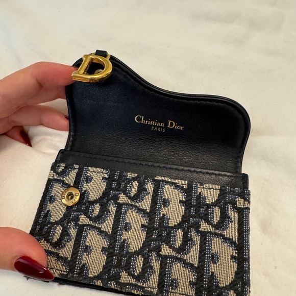 Dior Navy and Beige Monogram Clutch - Picture 3 of 4